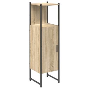 vidaXL Badezimmerschrank Beige 33 x 33 x 120,5 cm Holzwerkstoff