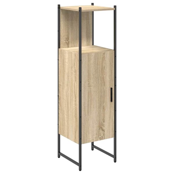 vidaXL Badezimmerschrank Beige 33 x 33 x 120,5 cm Holzwerkstoff