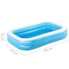 Bestway Aufblasbarer Familienpool Rechteckig 262x175x51 cm Blau Wei&szlig;