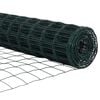 vidaXL Eurozaun Grün 1 x 25 m PVC-beschichtetes Eisen