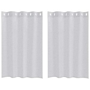 vidaXL Voile-Vorhang 2 stk. Hellgrau 140 x 140 cm Polyester