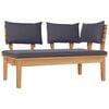 vidaXL Gartensofa-set 4 pcs Braun und Grau