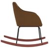 vidaXL Schaukelstuhl Braun Samt