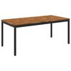 vidaXL Gartentisch Nat&uuml;rlich und Schwarz 147 x 88,5 x 75 cm
