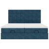 vidaXL Ottoman-Bett mit Matratzen & LEDs Dunkelblau 180x200 cm Samt