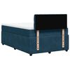 vidaXL Boxspringbett mit Matratze Blau 120x200 cm Samt