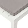 vidaXL Garten-Lounge-Stuhl mit Sitzpolster Kunststoff Wei&szlig;
