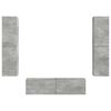 vidaXL TV-Schrankset 6 pcs Beton Grau Holzwerkstoff