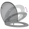 vidaXL Toilettensitz Grau 47 x 37 x 4 cm Duroplast