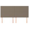 vidaXL Kopfteil Taupe 160x5x118/128 cm Stoff