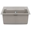 vidaXL Waschbecken Grau 620 x 500 mm 80% Quarz und 20% Harz