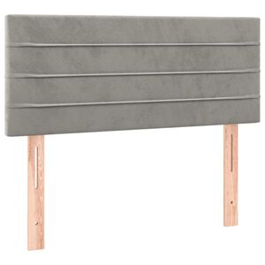 vidaXL Kopfteil Hellgrau 80x5x78/88 cm Samt