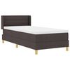 vidaXL Boxspringbett mit Matratze Dunkelbraun 200 x 80 cm Polyester