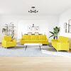 vidaXL 3-tlg. Sofagarnitur Hellgelb Stoff