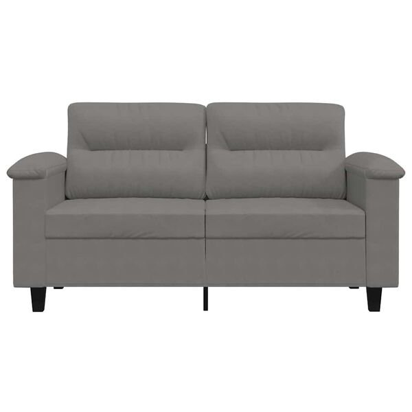 vidaXL 2-Sitzer-Sofa Dunkelgrau 120 cm Mikrofasergewebe