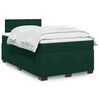 vidaXL Boxspringbett mit Matratze Dunkelgr&uuml;n 140x190 cm Samt
