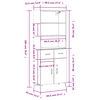 vidaXL Highboard Grau Sonoma 69,5x34x180 cm Holzwerkstoff