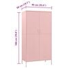 vidaXL Kleiderschrank Rosa 90x50x180 cm Stahl