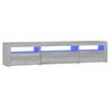 vidaXL TV-Schrank mit LED-Leuchten Grau Sonoma 195x35x40 cm