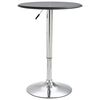 vidaXL Bartisch Schwarz &Oslash;60 cm MDF