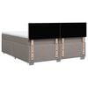vidaXL Boxspringbett mit Matratze Taupe 200x200 cm Stoff