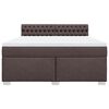 vidaXL Boxspringbett mit Matratze Dunkelbraun 180x200 cm Stoff