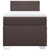 vidaXL Boxspringbett mit Matratze Dunkelbraun 90x190 cm Stoff
