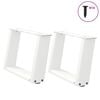 vidaXL Couchtischbeine U-Form 2 Stk. Wei&szlig; 40x(30-31) cm Stahl