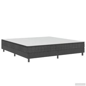 vidaXL Boxspring-Bettgestell Grau Stoff 200x200 cm