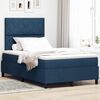 vidaXL Boxspringbett mit Matratze mit LED Blau 120 x 190 cm Stoff