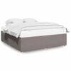 vidaXL Bettgestell ohne Matratze Taupe 200x200 cm Stoff
