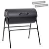 vidaXL Outdoor Grill 3 pcs 80 x 73 x 90 cm Schwarz Metall