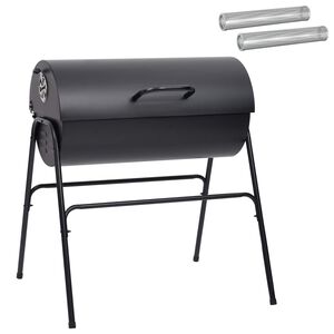 vidaXL Outdoor Grill 3 pcs 80 x 73 x 90 cm Schwarz Metall