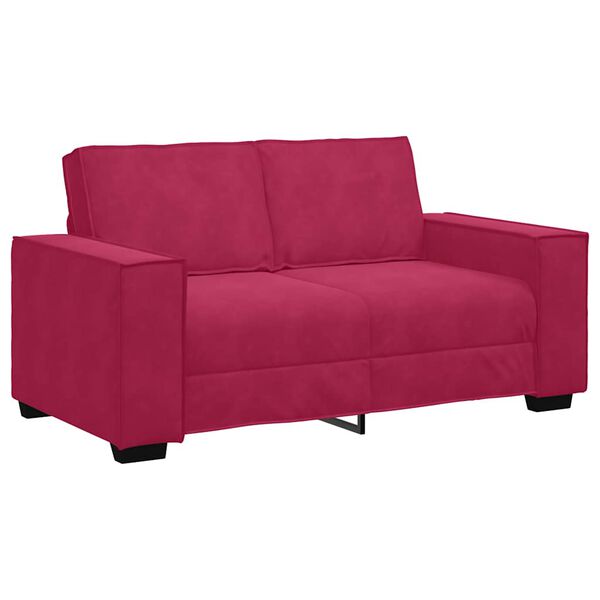 vidaXL 2-Sitzer-Sofa Weinrot 160x78x84 cm Samt