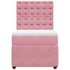 vidaXL Boxspringbett mit Matratze Rosa 100x200 cm Samt
