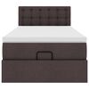 vidaXL Ottoman-Bett mit Matratze Dunkelbraun 90x190 cm Stoff