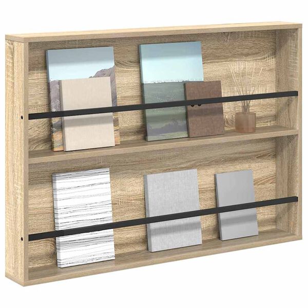 vidaXL Magazinregal Sonoma-Eiche 100 x 12 x 70 cm Holzwerkstoff