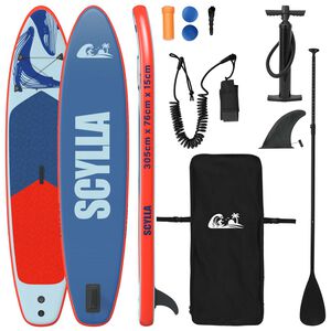vidaXL Aufblasbares Stand Up Paddle Board SCYLLA 305 x 76 x 15 cm Blau