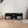 vidaXL Schuhbank Schwarz Eichen-Optik 102 x 35 x 35 cm Holzwerkstoff