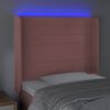 vidaXL LED Kopfteil Rosa 83x16x118/128 cm Samt