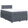 vidaXL Boxspringbett mit Matratze Dunkelgrau 120x200 cm Samt