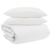vidaXL Bettdecken Set mit Kissen 3 pcs Wei&szlig; Daunenfeder