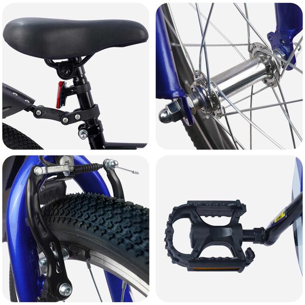 vidaXL Kinderfahrrad 18 Zoll f&uuml;r 5-7 Jahre alt Schwarz