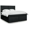 vidaXL Boxspringbett mit Matratze Schwarz 180x200 cm Stoff