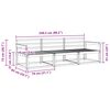 vidaXL Outdoor-Sofagarnitur 3 pcs Natur Massivholz Akazie