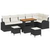 vidaXL Gartensofa-set 9 Stk. Schwarz Poly-Rattan
