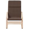 vidaXL Relaxsessel mit Hocker Dunkelbraun Stoff
