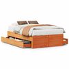 vidaXL Massivholzbett ohne Matratze mit Schubladen Braun 120x190 cm