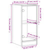vidaXL Beistellschrank mit Glast&uuml;ren R&auml;uchereiche 35x37x75,5 cm