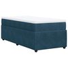 vidaXL Boxspringbett mit Matratze Dunkelblau 90x200 cm Samt